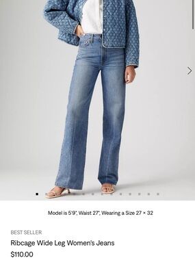 Levi's Light Blue Wide-Leg Jeans